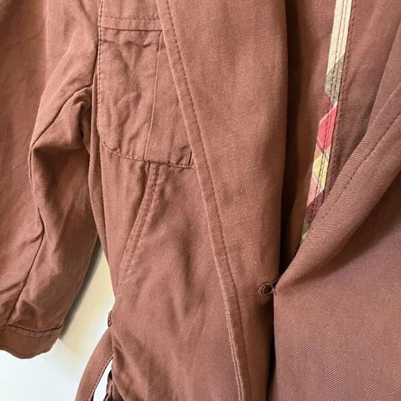 Cartonnier Dusty Rose ¾ Sleeve Silk Blend Womens Blazer  Lightweight Jacket - Picture 2 of 6